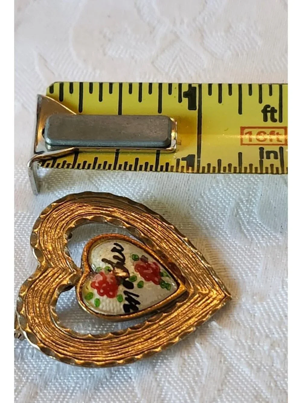 Vintage Gold-Tone Mother’s Pins MOP Enamel Rhinestones Mothers Day